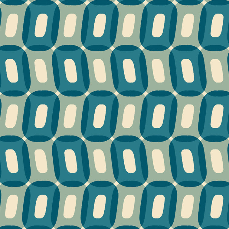 Rashida Coleman Hale Ruby Star Society Moda Fabrics To and Fro Ooos Teal  RS106813