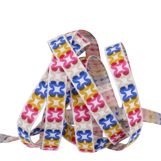 Rashida Coleman Hale Ruby Star Society Moda Renaissance Ribbons Flower Plaid 3/8 RCH-104/10mm Col 01_y