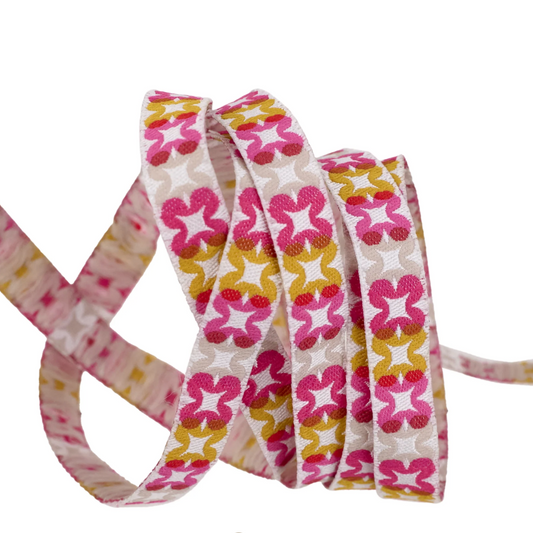 Rashida Coleman Hale Ruby Star Society Moda Renaissance Ribbons Flower Plaid 3/8 RCH-104/10mm Col 02_y