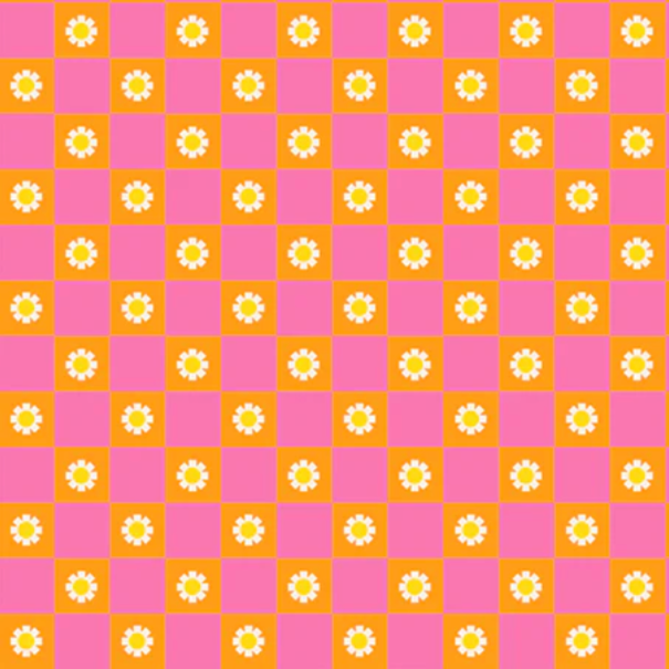 Ruby Star Society Collaborative Collection Animal Animal Flower Check Orange RS5169 13