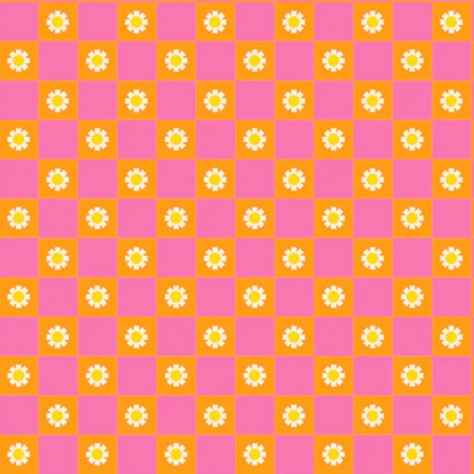 Ruby Star Society Collaborative Collection Animal Animal Flower Check Orange RS5169 13