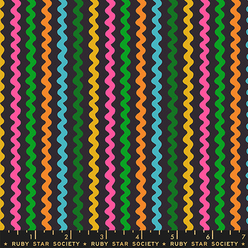 Ruby Star Society Moda Fabrics 1 800 Notion Ric Rac RS5209 16 Soft Black