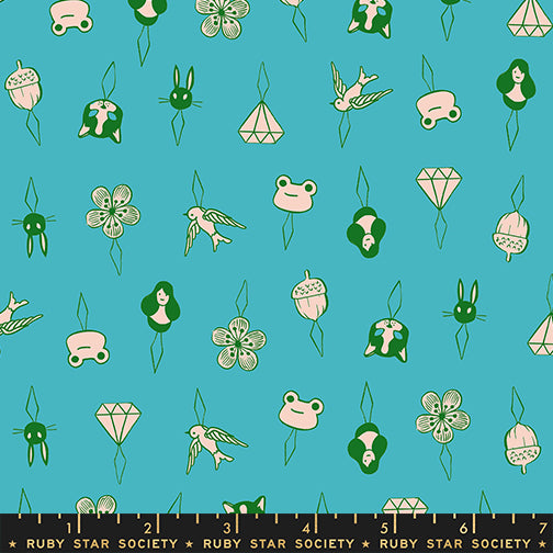 Ruby Star Society Moda Fabrics 1 800 Notion Thread Charms RS5214 15 Turquoise
