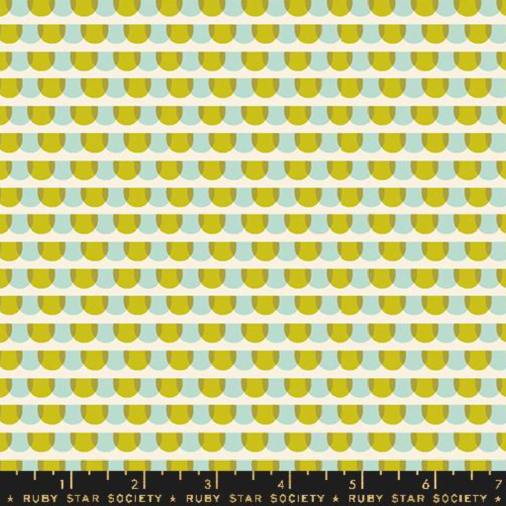 Ruby Star Society Moda Fabrics Animal Animal Roof Tiles Pistachio RS516714