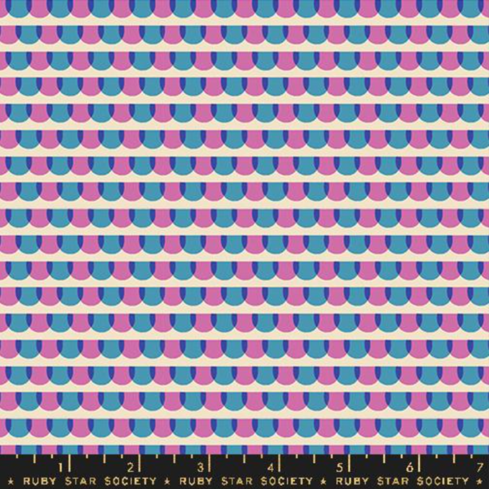 Ruby Star Society Moda Fabrics Animal Animal Roof Tiles Vintage Blue RS516713