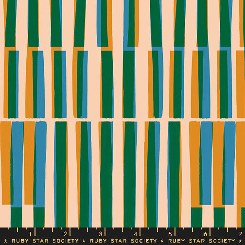Ruby Star Society Moda Fabrics Geometry Ladders RS517012 Turmeric