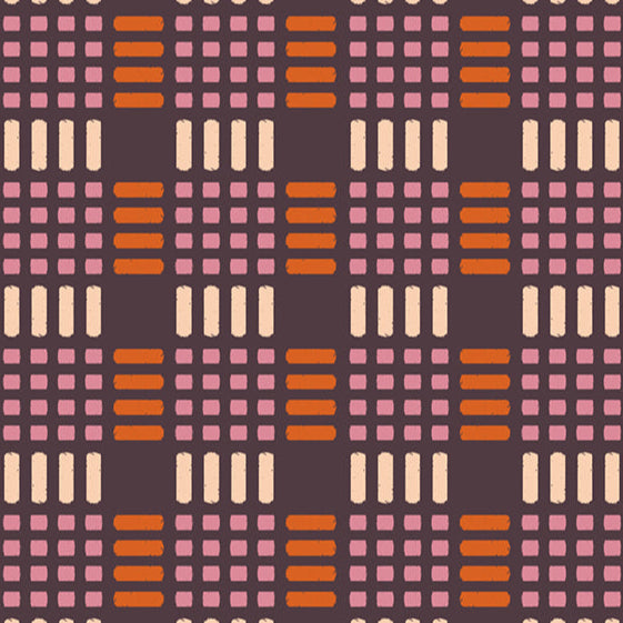 Ruby Star Society Moda Fabrics Geometry Parallel RS5173 15 Eggplant