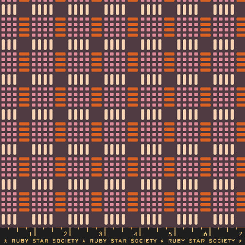 Ruby Star Society Moda Fabrics Geometry Parallel RS5173 15 Eggplant
