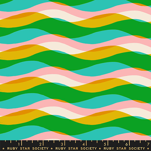 Ruby Star Society Moda Fabrics Poolside Too Poolside Waves RS5198 11 Tropic