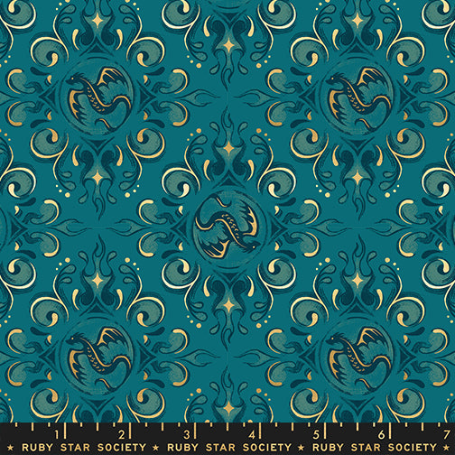 Sarah Watts Moda Fabrics Ruby Star Society Fireglow Emblem RS2136 14M Metallic Galaxy