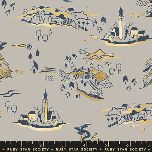 Sarah Watts Moda Fabrics Ruby Star Society Fireglow Mountain Town RS2133 13M Oyster