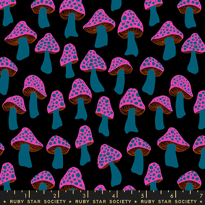 Sarah Watts Ruby Star Society Moda Fabrics Darlings 2 Mushroom Forest Black RS5057-14