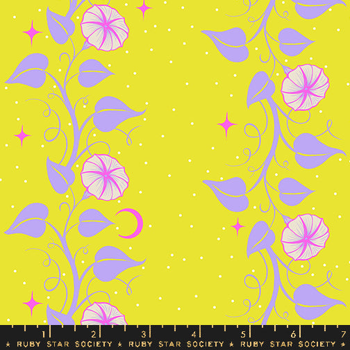 Sarah Watts Ruby Star Society Moda Fabrics Glow Garden Moon Vines RS2114 14 Citron