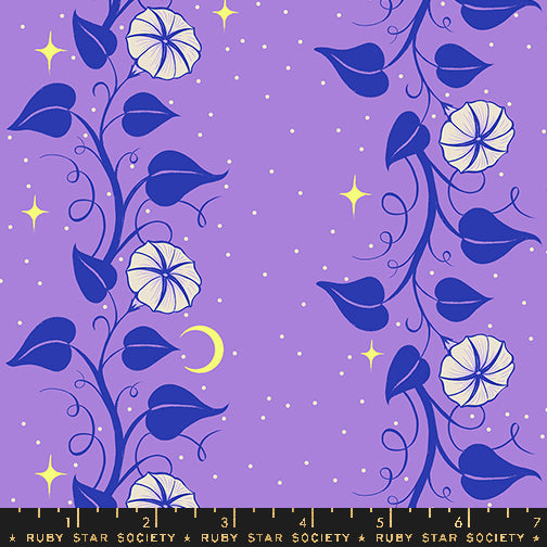 Sarah Watts Ruby Star Society Moda Fabrics Glow Garden Moon Vines RS2114 15 Amethyst