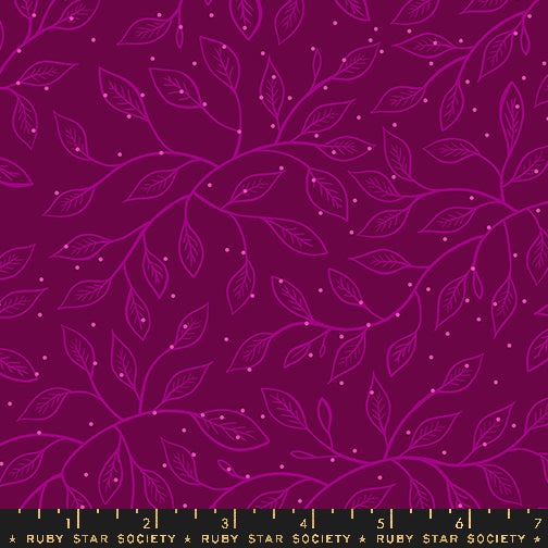 Sarah Watts Ruby Star Society Moda Fabrics Glow Garden Wandering Vine RS2118 12 Purple Velvet
