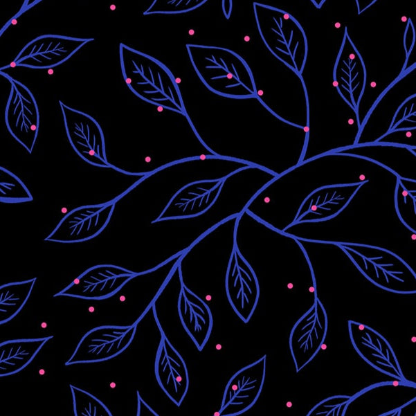 Sarah Watts Ruby Star Society Moda Fabrics Glow Garden Wandering Vine RS2118 14 Black