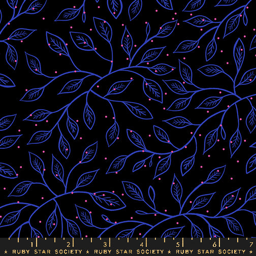 Sarah Watts Ruby Star Society Moda Fabrics Glow Garden Wandering Vine RS2118 14 Black