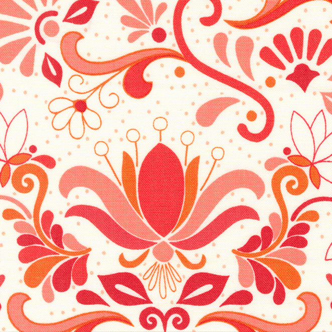 Sarditty Moda Fabrics Land of Enchantment Talavera Florals Guava Jelly 4503031