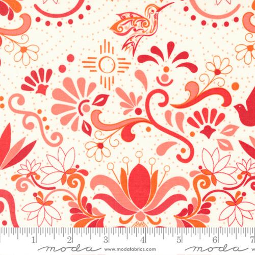 Sarditty Moda Fabrics Land of Enchantment Talavera Florals Guava Jelly 4503031