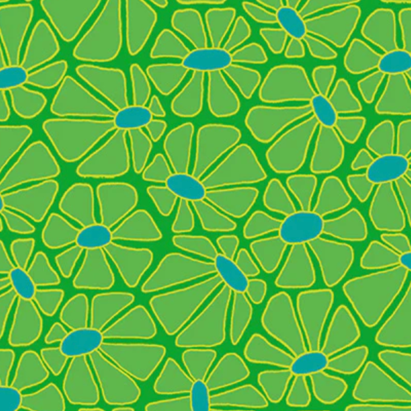 Shayla Wolf Windham Fabrics Summer Lovin' Daisy 53769-5 Green