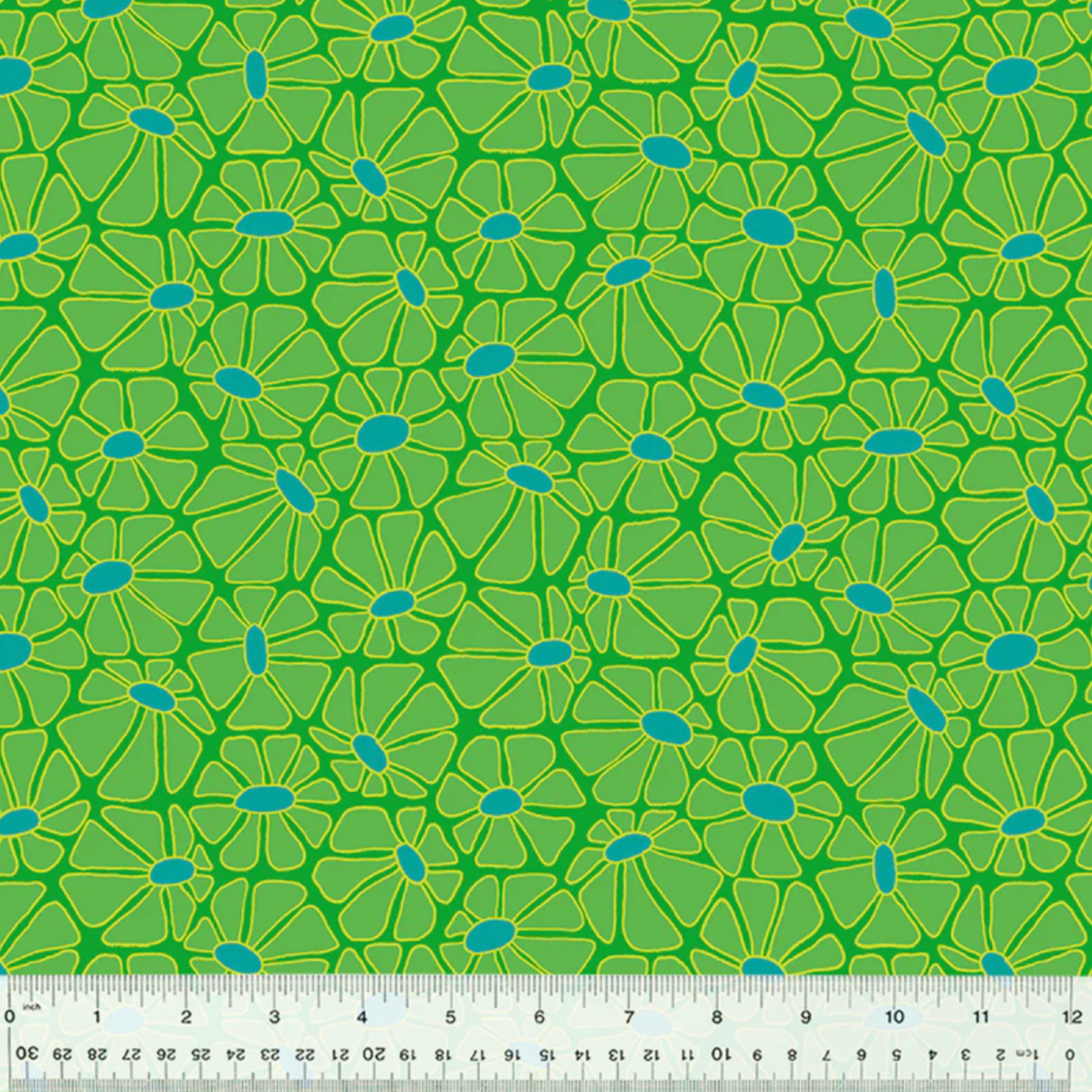 Shayla Wolf Windham Fabrics Summer Lovin' Daisy 53769-5 Green