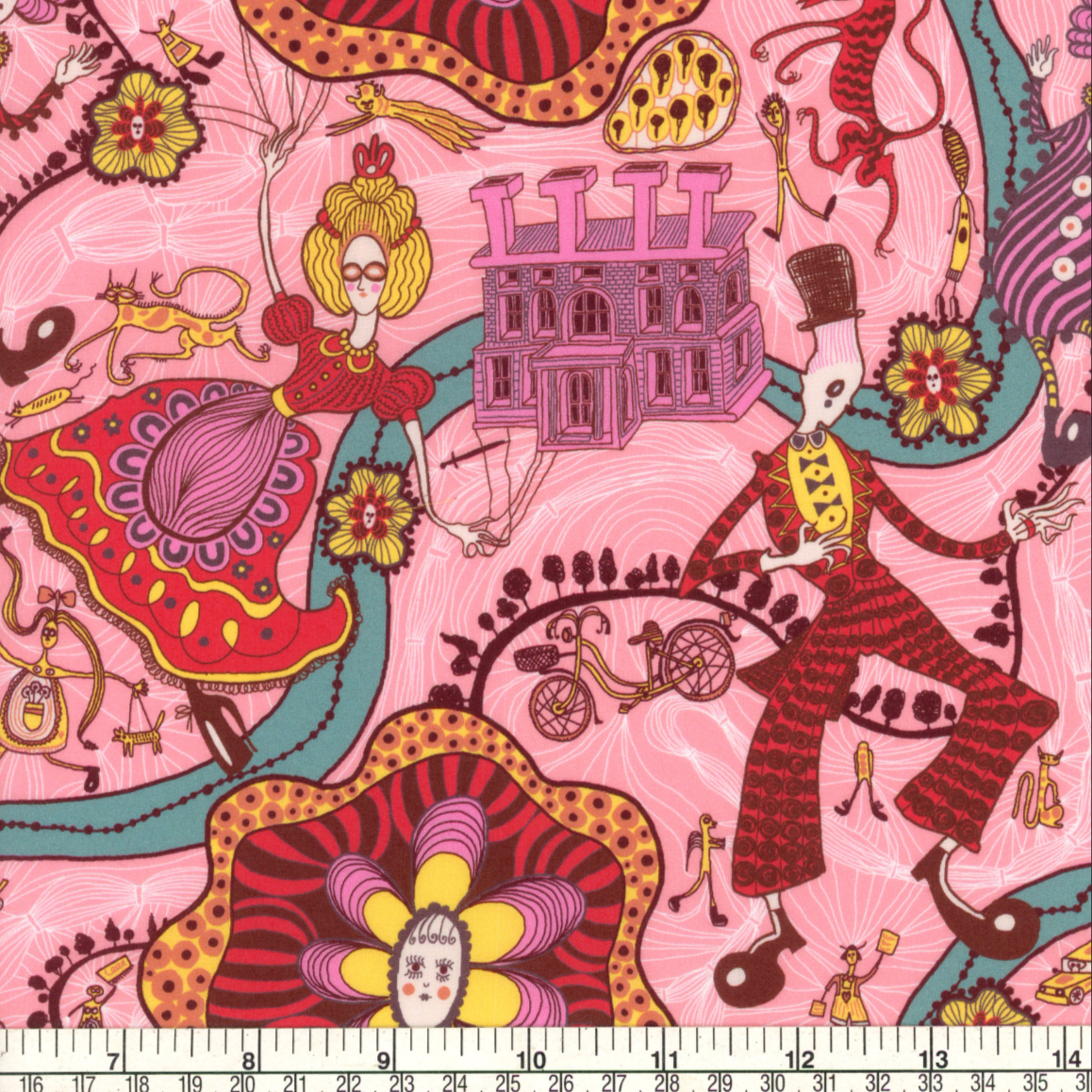 Sir Grayson Perry Liberty Fabrics 150th Anniversary Collection Shirley Smith Pink