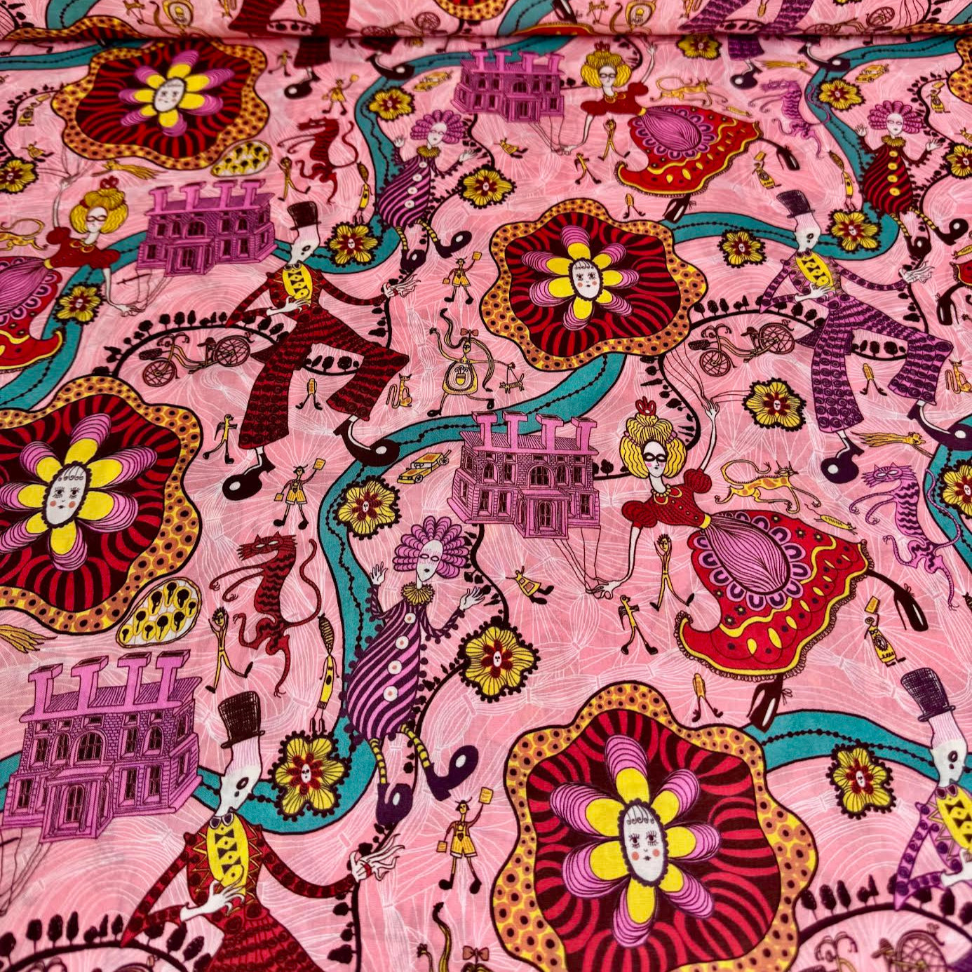 Sir Grayson Perry Liberty Fabrics 150th Anniversary Collection Shirley Smith Pink