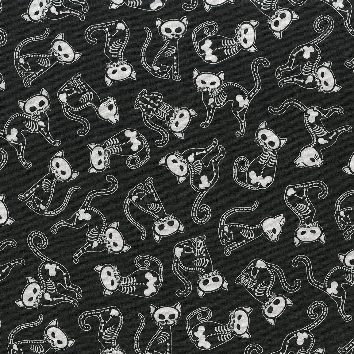 Skeleton Cats by Timeless Treasures and Hi-Fashion Fabrics 8100