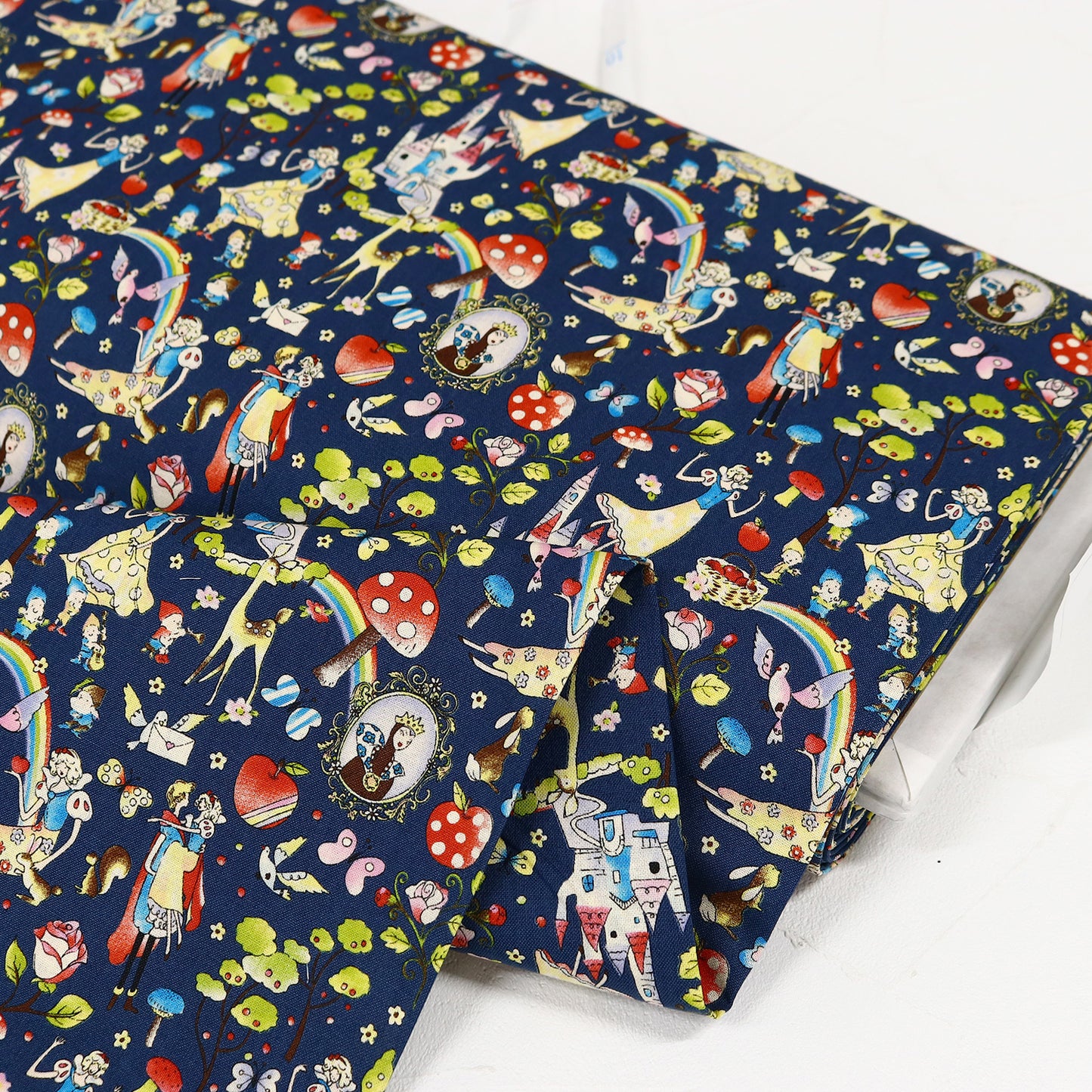 Snow White Blue Japanese Import Fabric