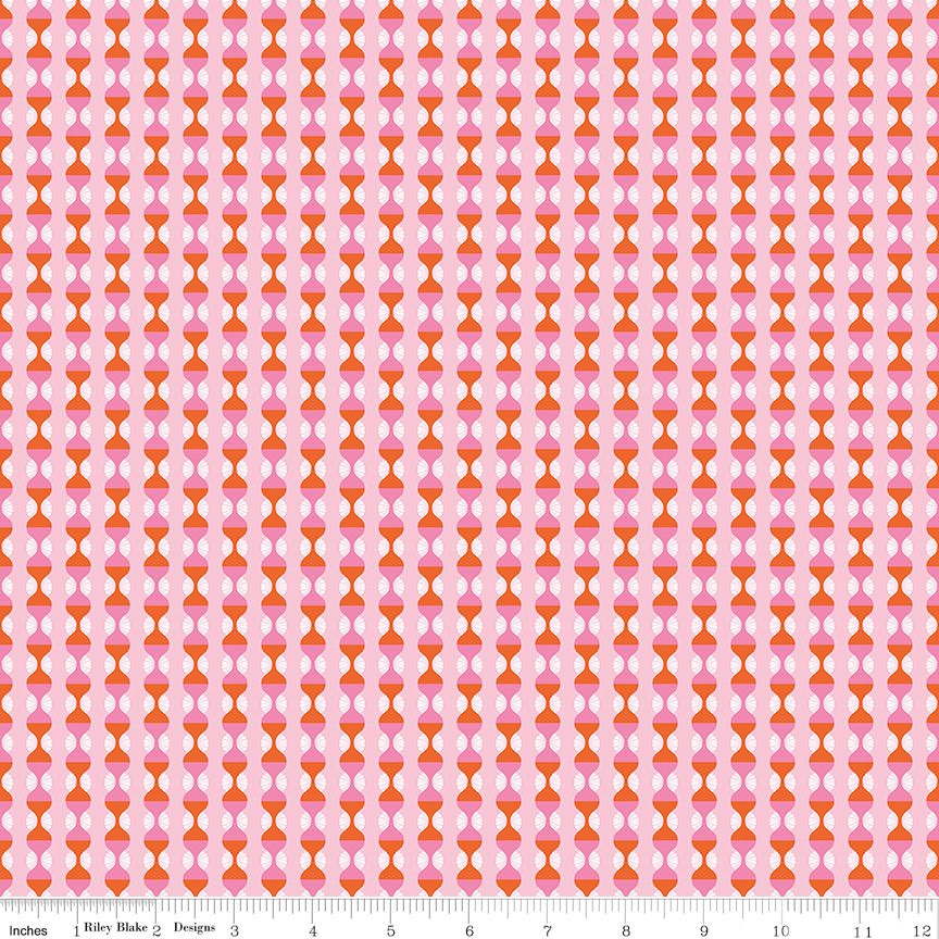 Sue Daley Riley Blake Designs Celebrate Ogee C15334-PINK