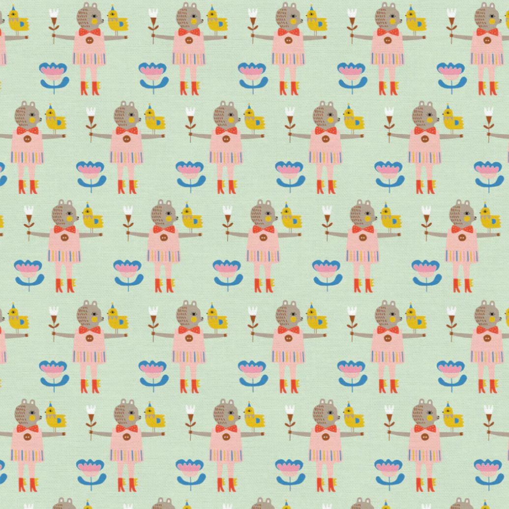 Suzy Ultman Paintbrush Studio Fabrics Step Right Up Bird and Bear 12021346