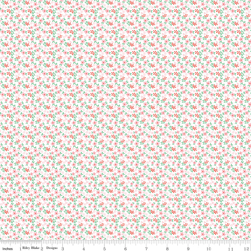 Tasha Noel Riley Blake Designs Whimsical Woodland Mini Florals C17645-PINK
