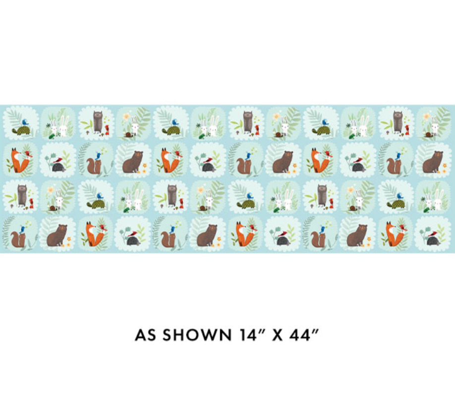 Terry Runyan Benartex Into The Woods Blocks Panel 13296-80