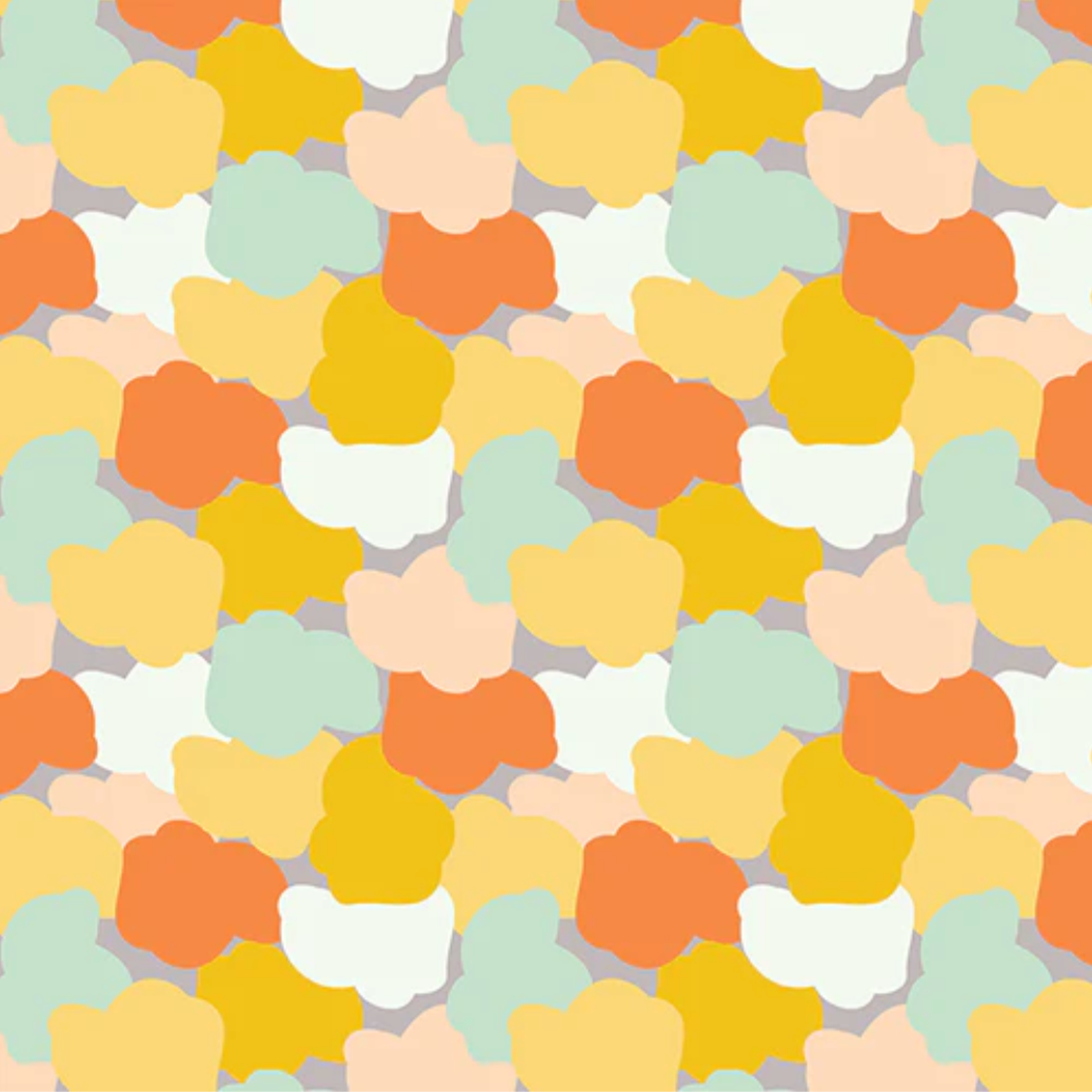 Tracey Wirth Paintbrush Studio Fabrics Jump Ride Spin Clouds Yellow Orange 12098851