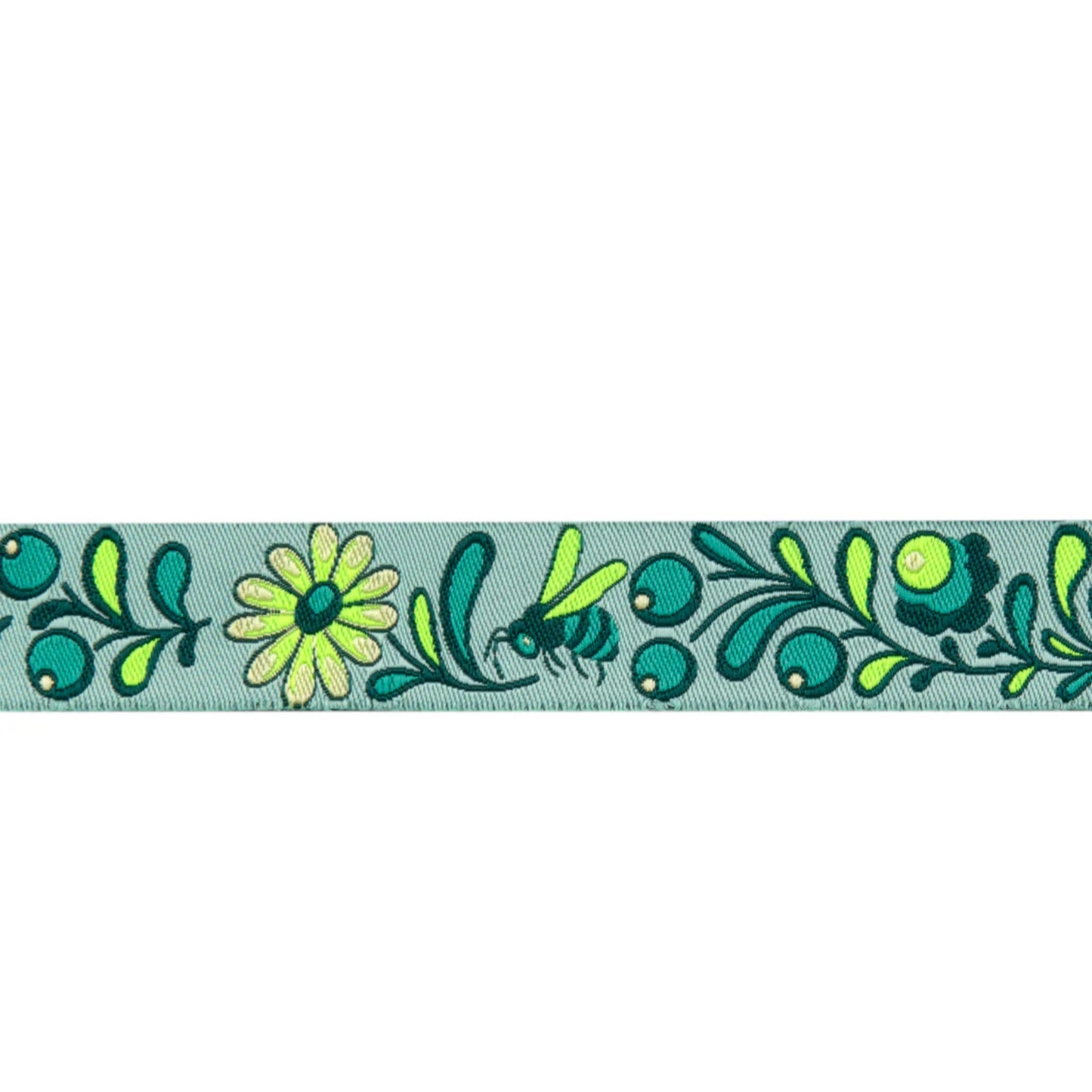 Tula Pink Birds and Bees Renaissance Ribbons Spirit/Teal TK-108/22mm Col 5_y