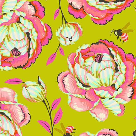 Tula Pink FreeSpirit Fabrics Moon Garden Sonic Bloom Dawn 108 Wideback