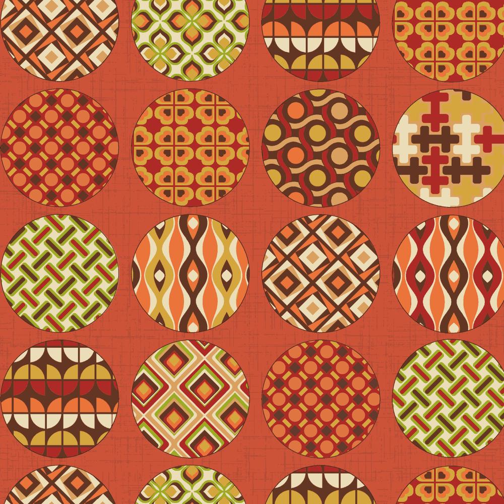 UN/NO Retro Circles Japanese Import NN2324H-12C Orange