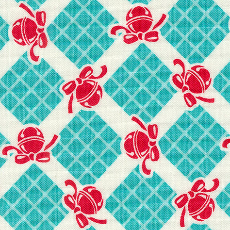 Urban Chiks Moda Fabrics Kitty Christmas Bells Frost 3120317