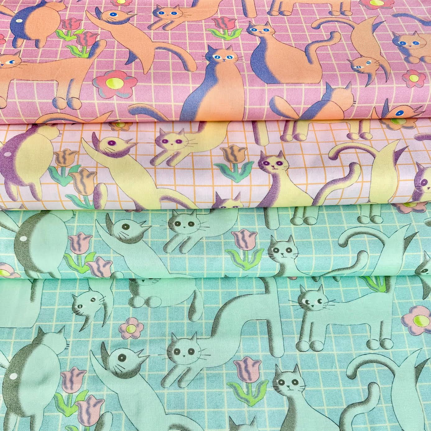 3D Cats Geometric Nora Japan Moelan Studio Japanese Import ST1540-C