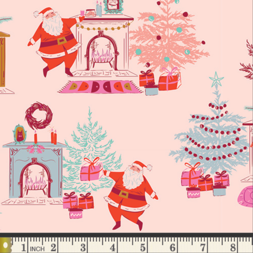 AGF Studio Art Gallery Fabrics Christmas in Color Down the Chimney Taffy CMC-25400