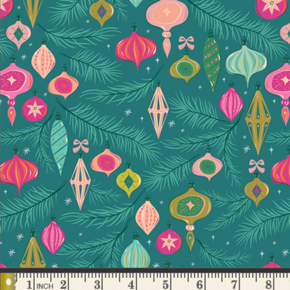 AGF Studio Art Gallery Fabrics Christmas in Color Jingle All The Way Spruce CMC-25411