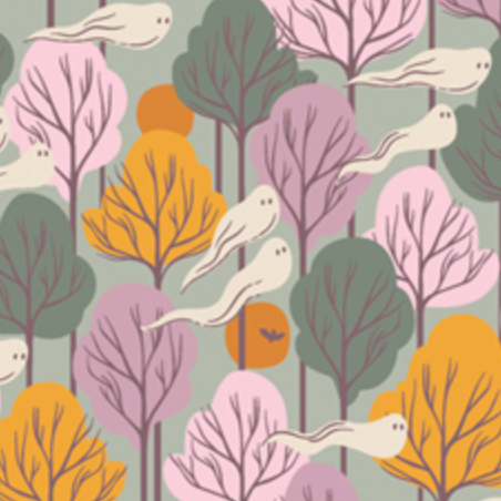AGF Studio Art Gallery Fabrics Ghostly and Haunted Phantom Forest GHH13134 Fog