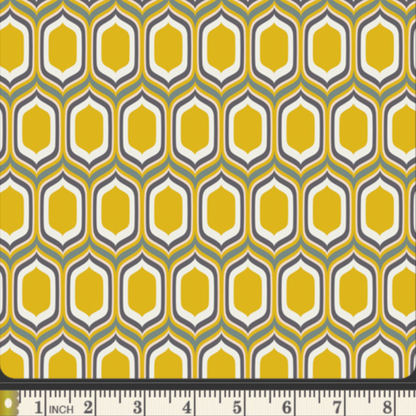 AGF Studio Art Gallery Fabrics Urban Mod Stenciled Retro Gold UR-80015