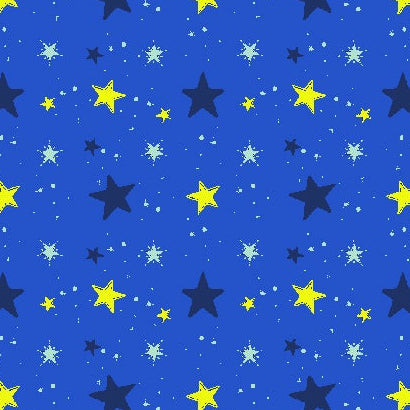 ANS Studio Cotton + Steel RJR Fabrics Monster Shop Stargazing Across the Sky Neon AT103-AT1NP