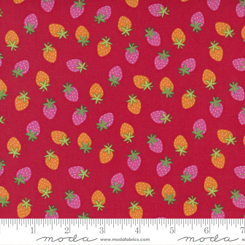 Abi Hall Moda Fabrics Rainbow Garden Merry Berry Apple 3536517