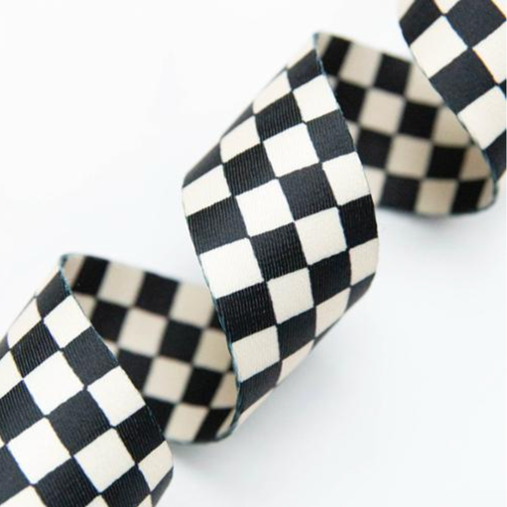 Alexia Abegg Moda Fabrics Ruby Star Society 1.5" Checker Webbing Black Natural SSCWEB 58