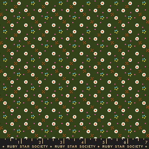 Alexia Abegg Ruby Star Society Moda Fabrics 1 800 Calico Bandana Mossy RS417016