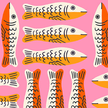 Alexia Abegg Ruby Star Society Moda Fabrics 1 800 Calico Little Sardines RS4168 11 Lucky Pink