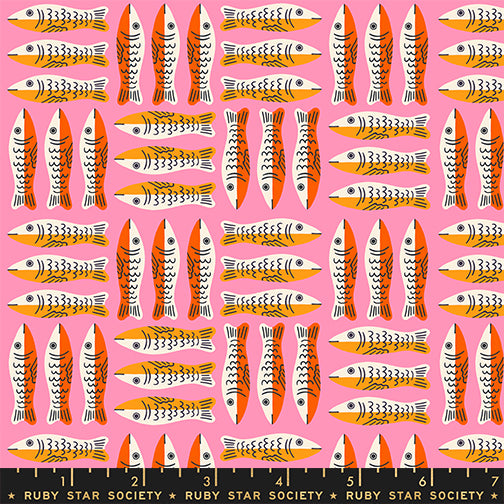 Alexia Abegg Ruby Star Society Moda Fabrics 1 800 Calico Little Sardines RS4168 11 Lucky Pink