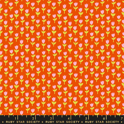 Alexia Abegg Ruby Star Society Moda Fabrics 1 800 Calico Tulips RS4169 13 Warm Red